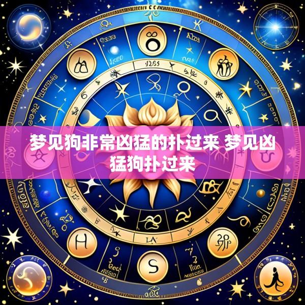 梦见狗非常凶猛的扑过来 梦见凶猛狗扑过来