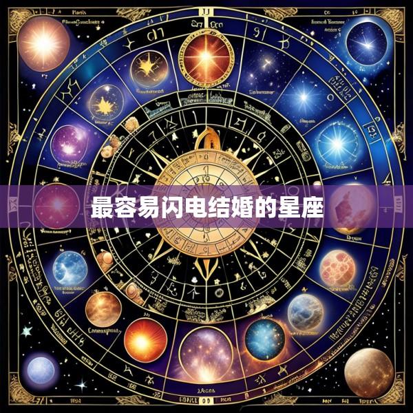 最容易闪电结婚的星座