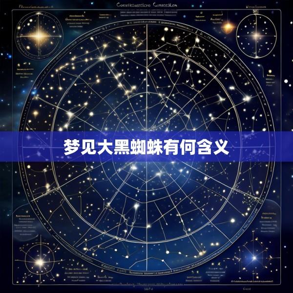 梦见大黑蜘蛛有何含义