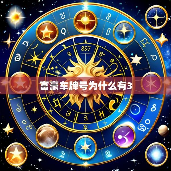 富豪车牌号为什么有3