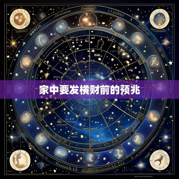 家中要发横财前的预兆