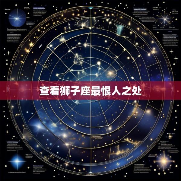 查看狮子座最恨人之处