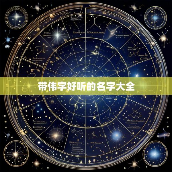 带伟字好听的名字大全
