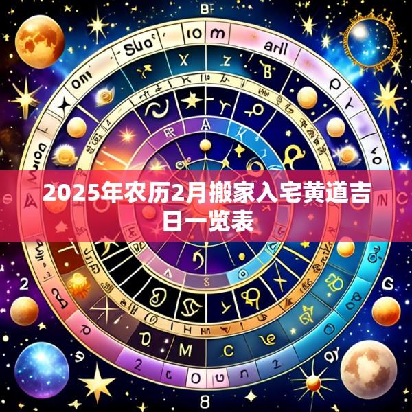 2025年农历2月搬家入宅黄道吉日一览表