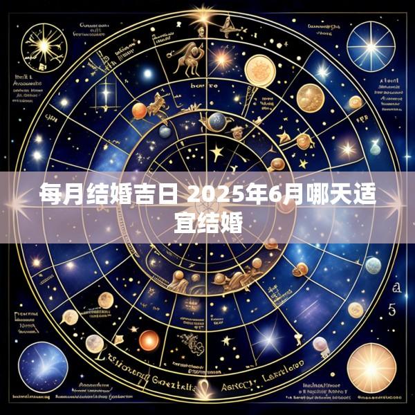 每月结婚吉日 2025年6月哪天适宜结婚