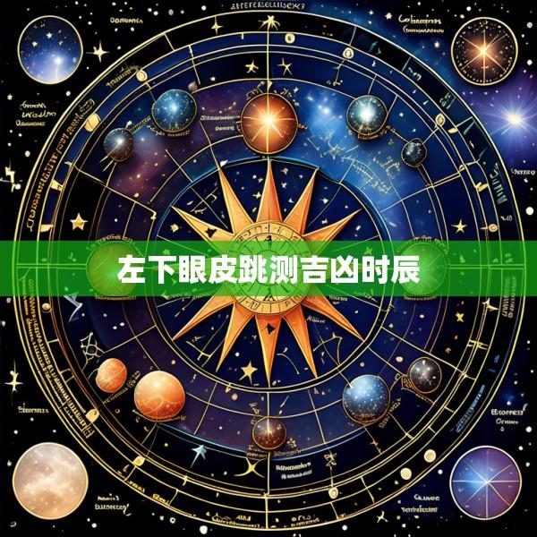 左下眼皮跳测吉凶时辰