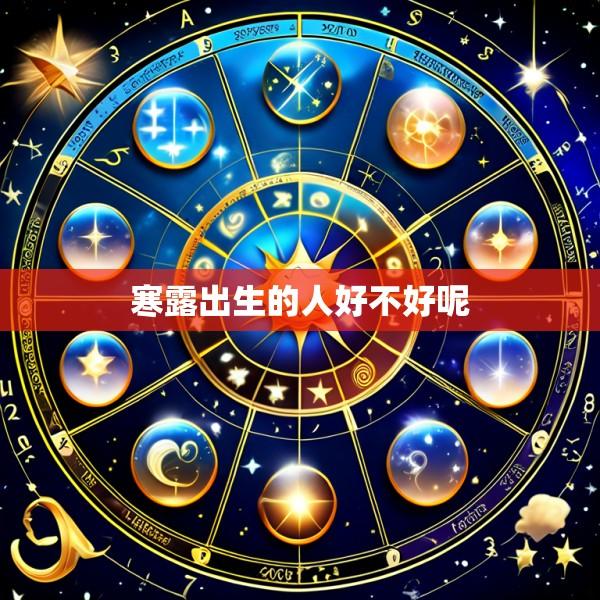 寒露出生的人好不好呢