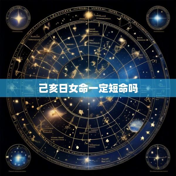 己亥日女命一定短命吗