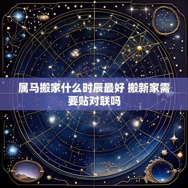属马搬家什么时辰最好 搬新家需要贴对联吗