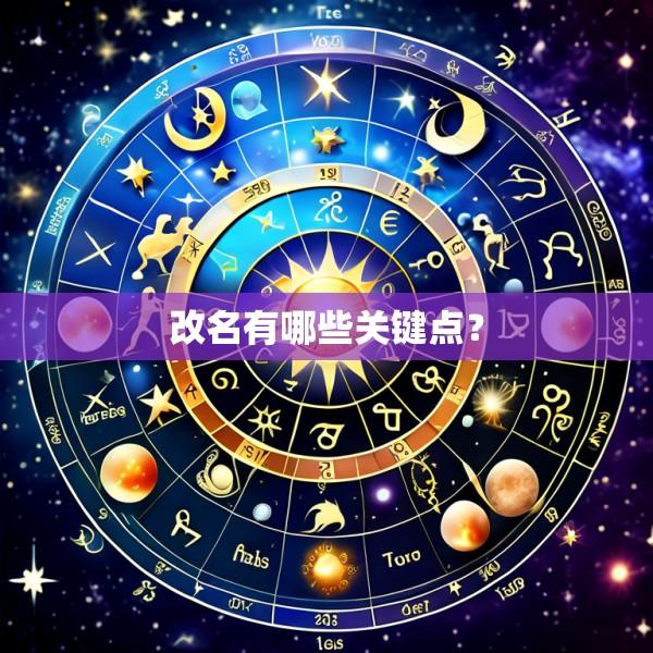 改名有哪些关键点？
