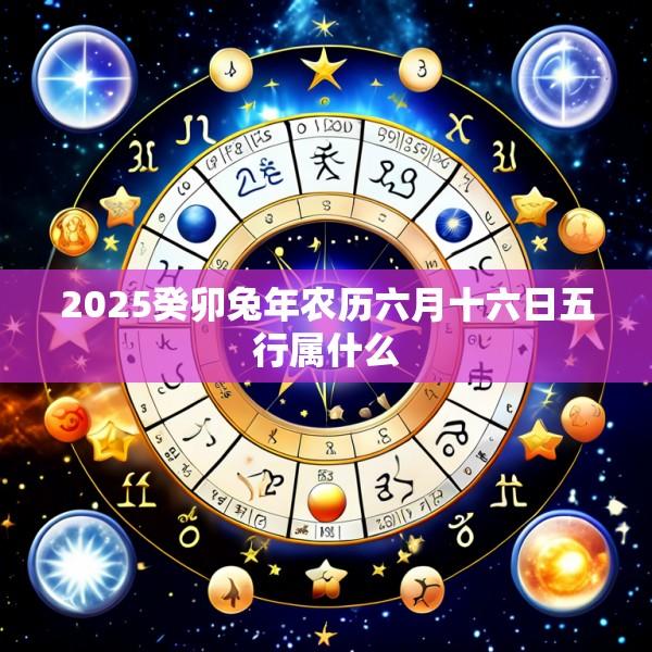 2025癸卯兔年农历六月十六日五行属什么