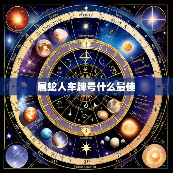 属蛇人车牌号什么最佳