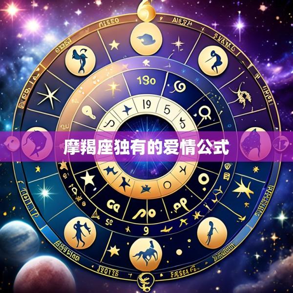 摩羯座独有的爱情公式