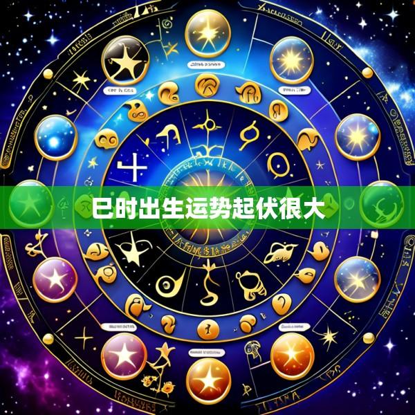 巳时出生运势起伏很大