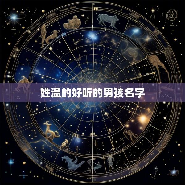 姓温的好听的男孩名字