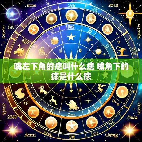 嘴左下角的痣叫什么痣 嘴角下的痣是什么痣