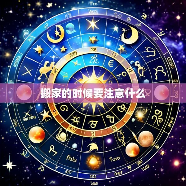 搬家的时候要注意什么