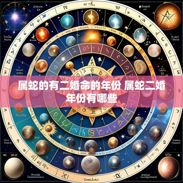 属蛇的有二婚命的年份 属蛇二婚年份有哪些