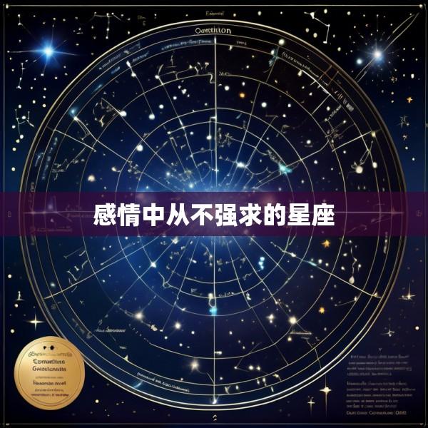 感情中从不强求的星座
