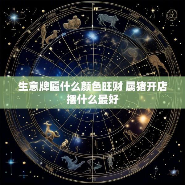 生意牌匾什么颜色旺财 属猪开店摆什么最好
