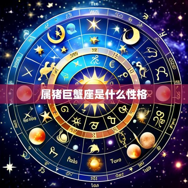 属猪巨蟹座是什么性格