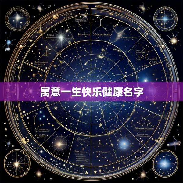寓意一生快乐健康名字