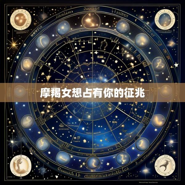 摩羯女想占有你的征兆