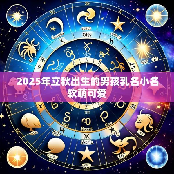 2025年立秋出生的男孩乳名小名软萌可爱