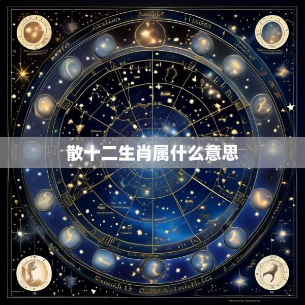 散十二生肖属什么意思