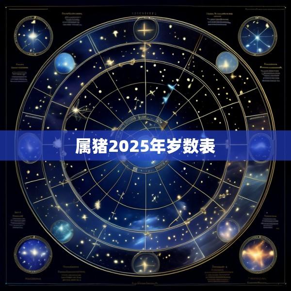 属猪2025年岁数表