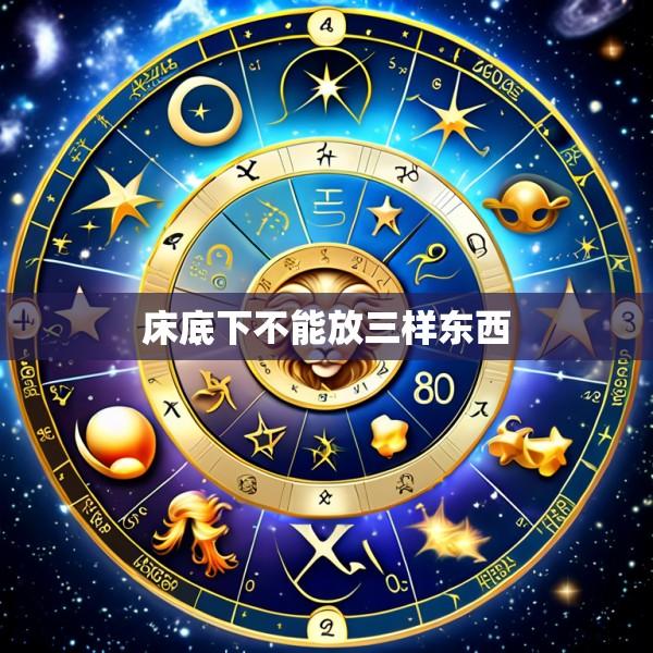 床底下不能放三样东西