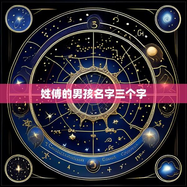 姓傅的男孩名字三个字