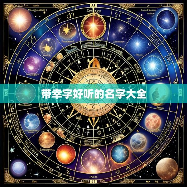 带幸字好听的名字大全