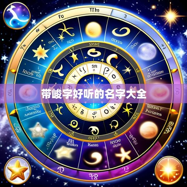 带峻字好听的名字大全