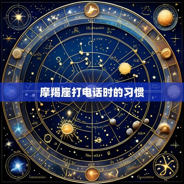 摩羯座打电话时的习惯