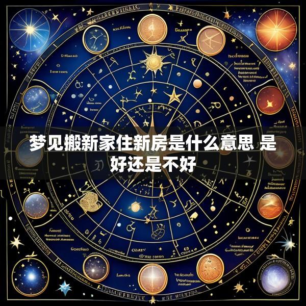 梦见搬新家住新房是什么意思 是好还是不好