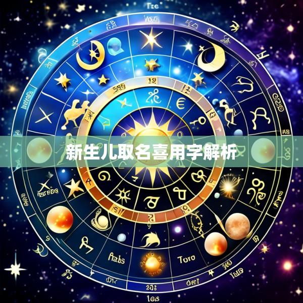 新生儿取名喜用字解析