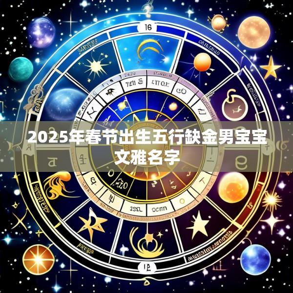 2025年春节出生五行缺金男宝宝文雅名字