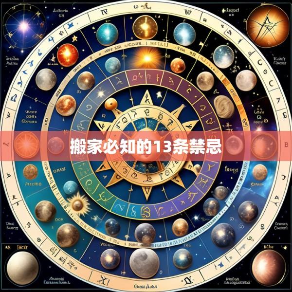 搬家必知的13条禁忌