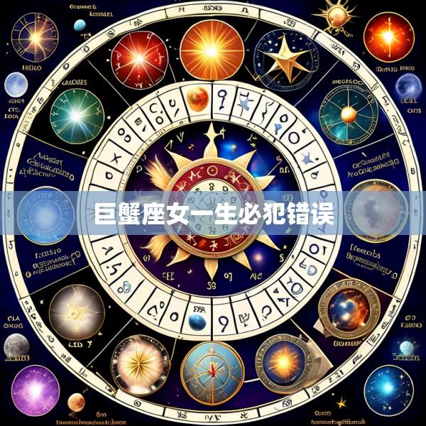 巨蟹座女一生必犯错误