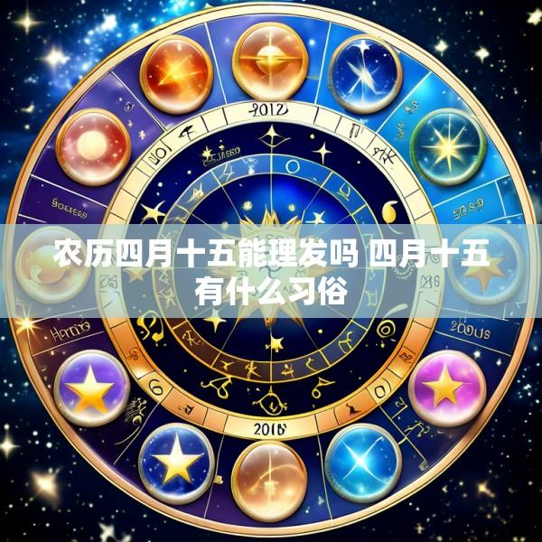 农历四月十五能理发吗 四月十五有什么习俗