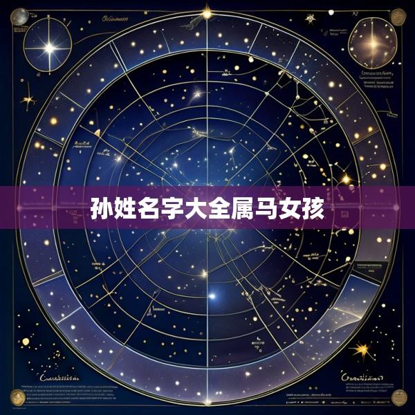 孙姓名字大全属马女孩