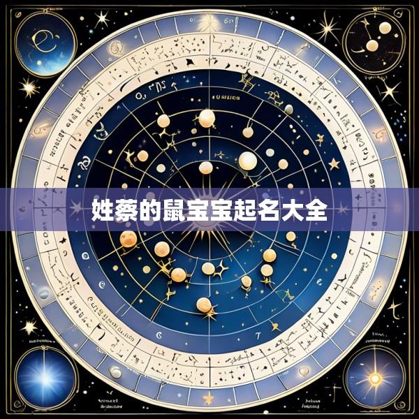 姓蔡的鼠宝宝起名大全