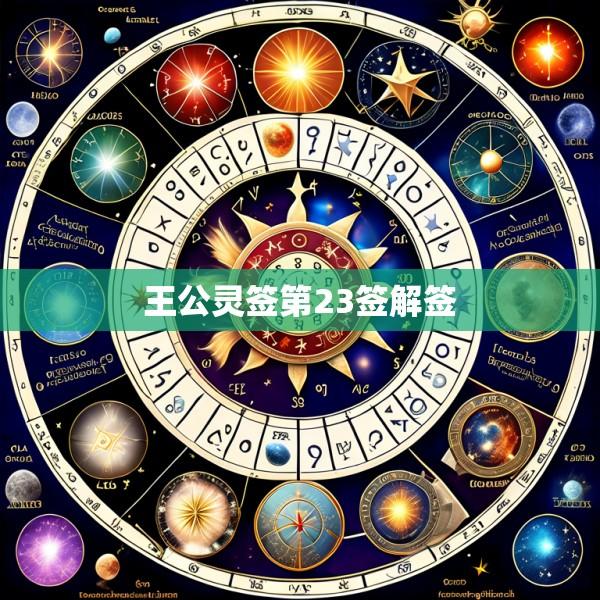 王公灵签第23签解签
