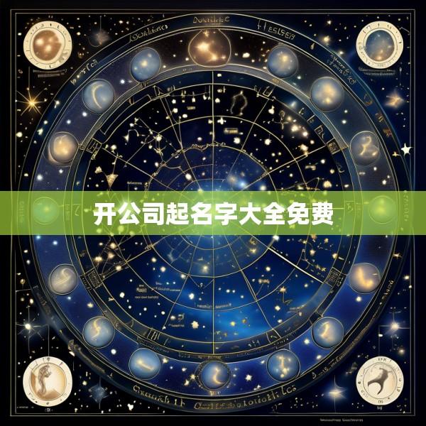 开公司起名字大全免费