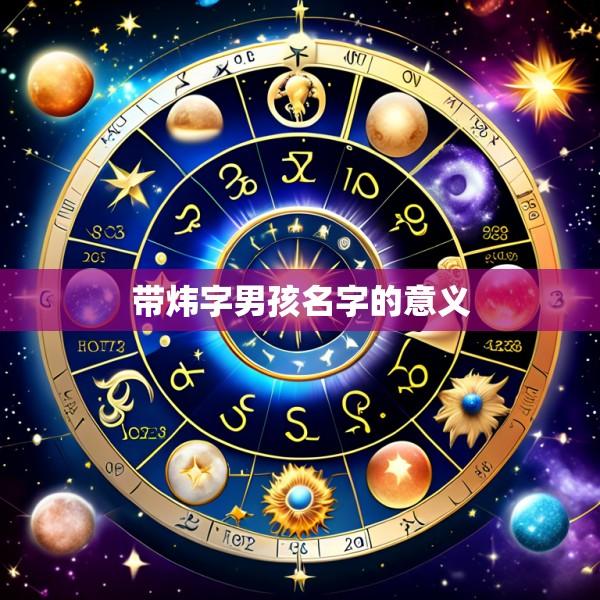 带炜字男孩名字的意义