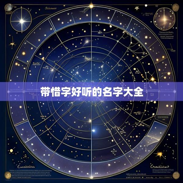 带惜字好听的名字大全