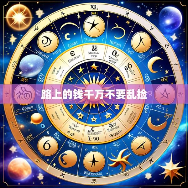 路上的钱千万不要乱捡