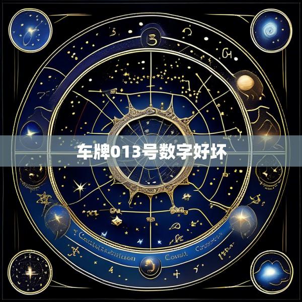 车牌013号数字好坏
