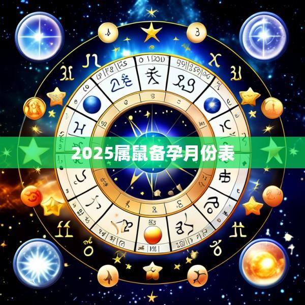 2025属鼠备孕月份表